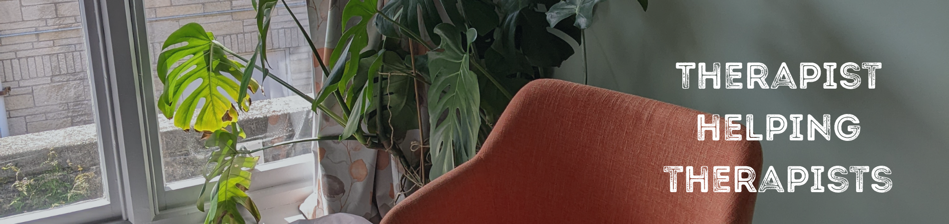 An orange chair in a therapy setting.