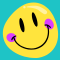 A cartoon yellow smilie face
