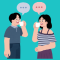2 people drinking a coffee whilst chatting